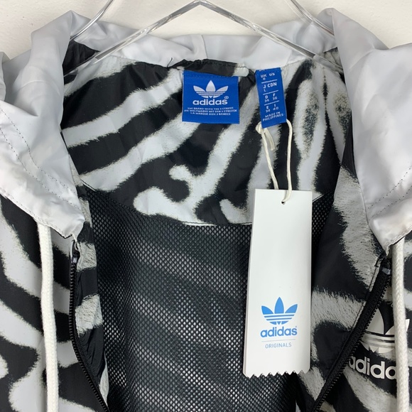 ADIDAS ORIGINALS — Zebra Print Windbreaker Jacket - Picture 4 of 6